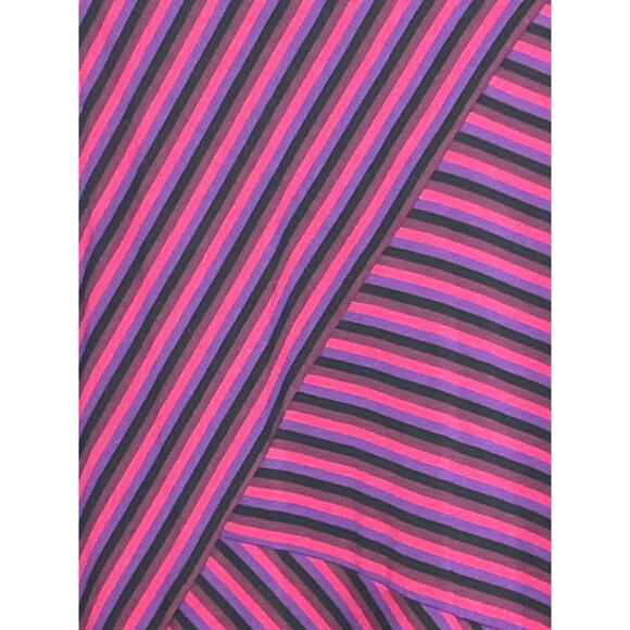 Chico’s Women’s Large Pink Stripe Asymmetrical Stretch Long Sleeve Maxi Dress - Picture 7 of 7